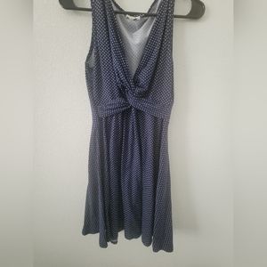 Navy blue polka dot dress